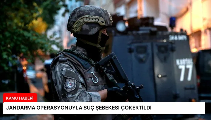 JANDARMA OPERASYONUYLA SUÇ ŞEBEKESİ ÇÖKERTİLDİ
