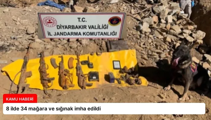 8 ilde 34 mağara ve sığınak imha edildi