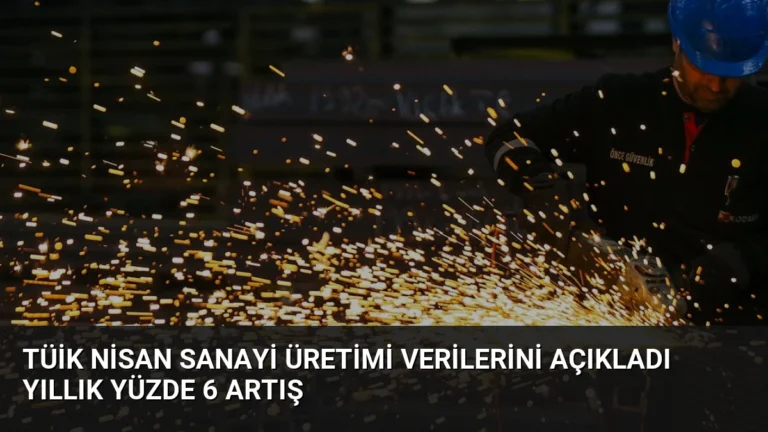 TÜİK Nisan Sanayi Üretimi Verilerini Açıkladı Yıllık Yüzde 6 Artış