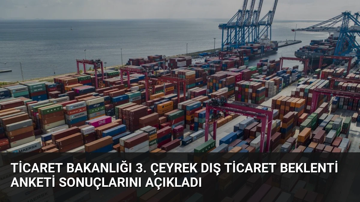 Ticaret Bakanlığı 3. Çeyrek Dış Ticaret Beklenti Anketi Sonuçlarını Açıkladı