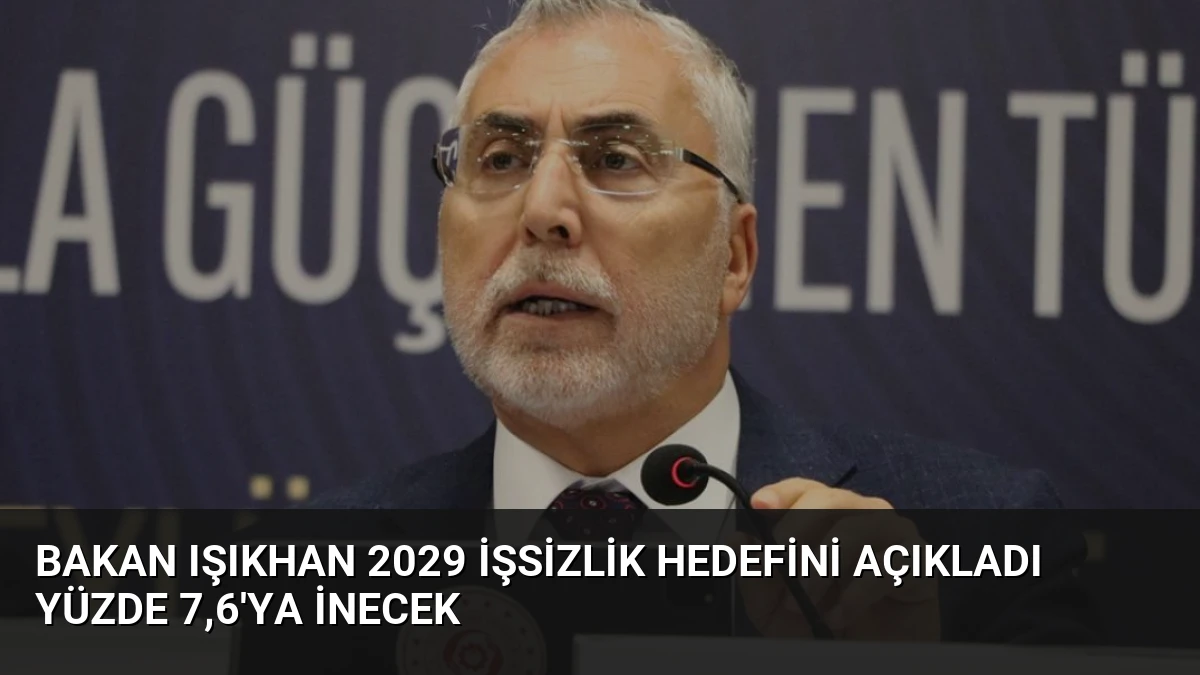 Bakan Işıkhan 2029 İşsizlik Hedefini Açıkladı Yüzde 7,6’ya İnecek