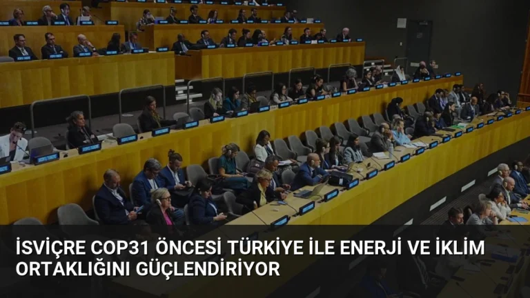İsviçre COP31 Öncesi Türkiye ile Enerji ve İklim Ortaklığını Güçlendiriyor