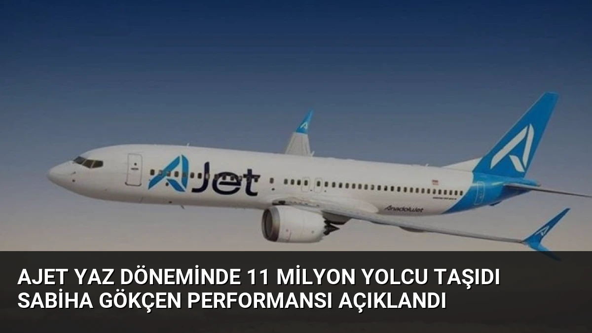 AJet Yaz Döneminde 11 Milyon Yolcu Taşıdı Sabiha Gökçen Performansı Açıklandı