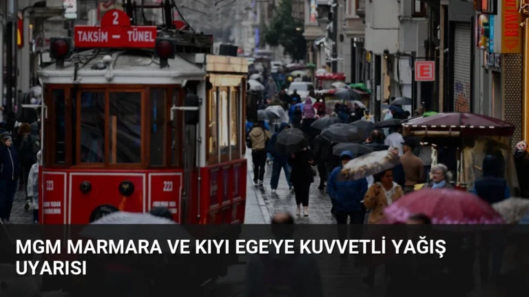 MGM Marmara ve Kıyı Ege’ye Kuvvetli Yağış Uyarısı