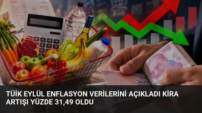 TÜİK Eylül Enflasyon Verilerini Açıkladı Kira Artışı Yüzde 31,49 Oldu