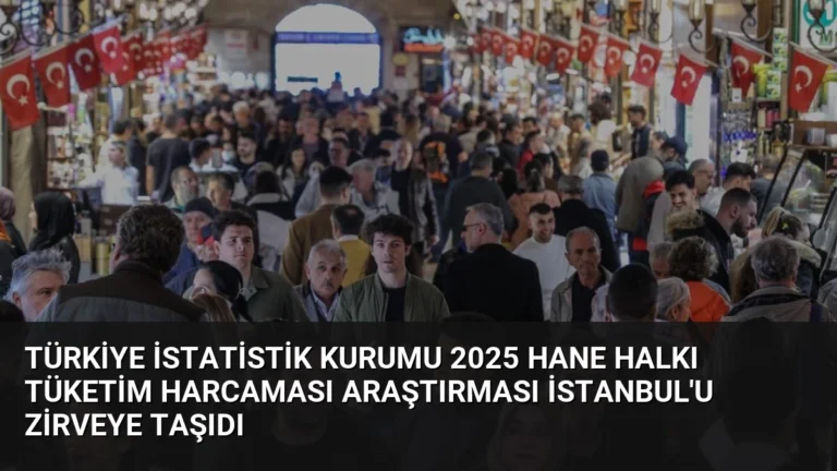 Türkiye İstatistik Kurumu 2025 Hane Halkı Tüketim Harcaması Araştırması İstanbul’u Zirveye Taşıdı